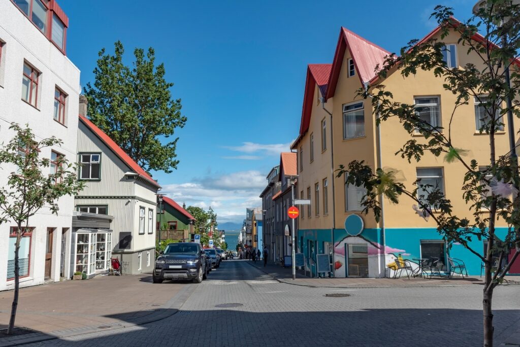 Street view of Downtown Reykjavik