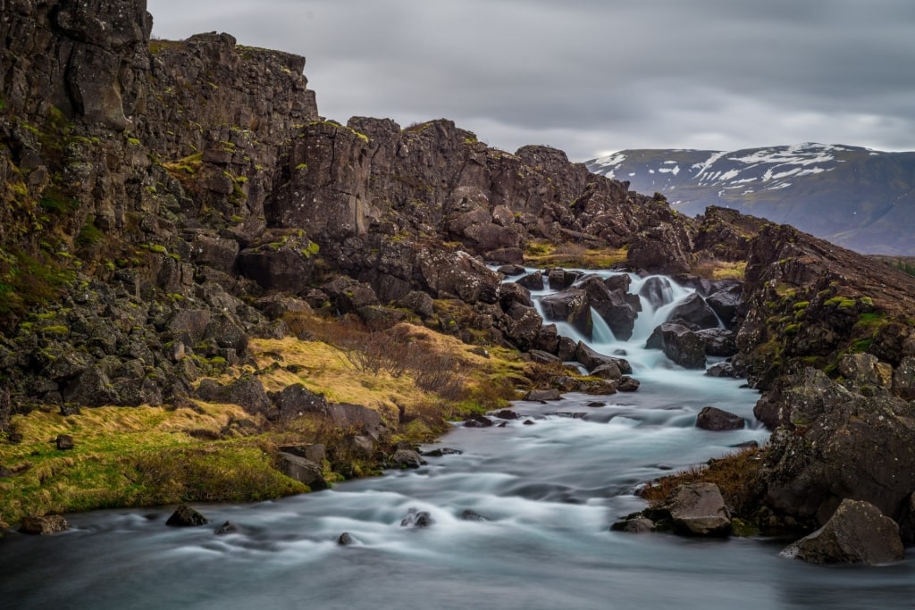 Waterfalls in Thingvellir National Park