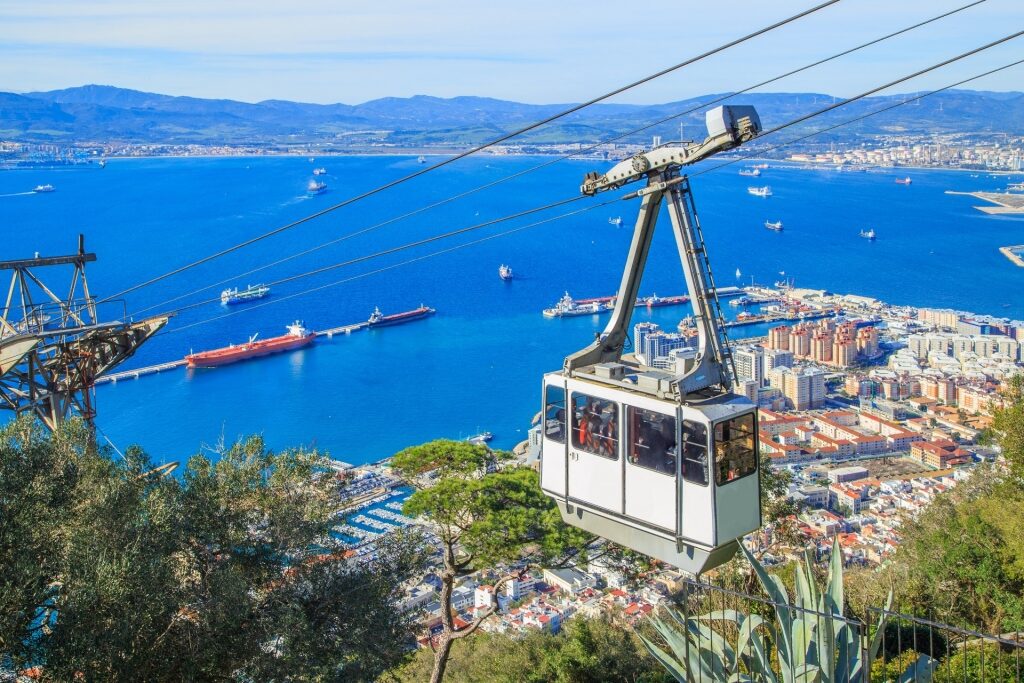 Ride the cable car, one of the best things to do in GIbraltar
