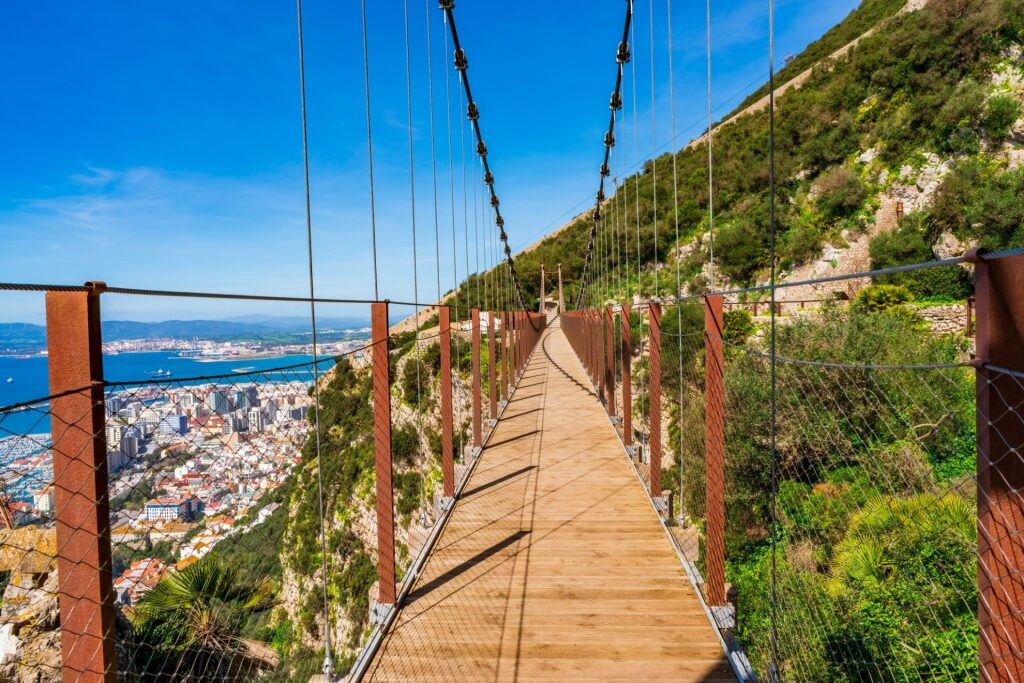 Walk the Windsor Suspension Bridge, one of the best things to do in GIbraltar