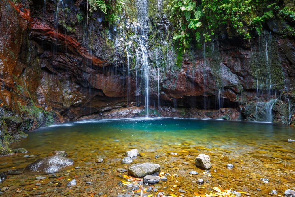 Waterfalls in Levada das 25 Fontes