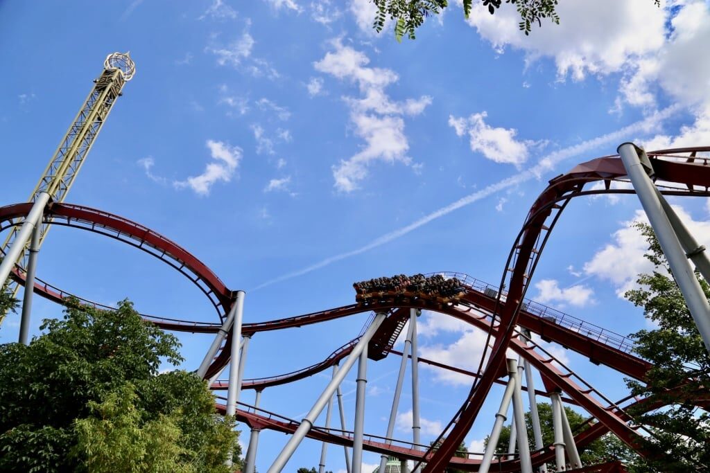 Rollercoaster in Tivoli Gardens, Copenhagen