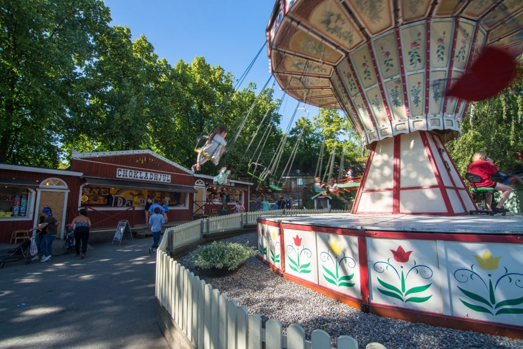 People exploring Skansen