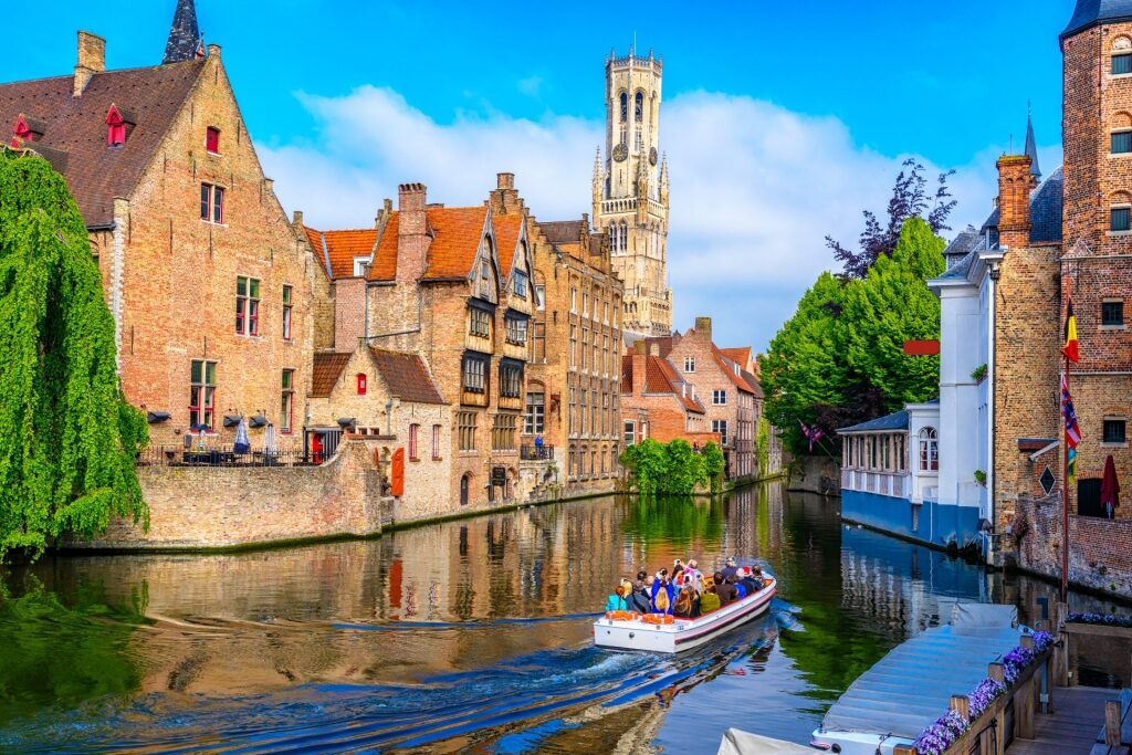 Beautiful canals of Bruges, Belgium
