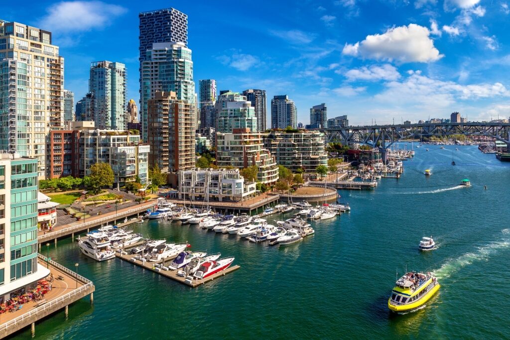 Scenic skyline of Vancouver, Canada