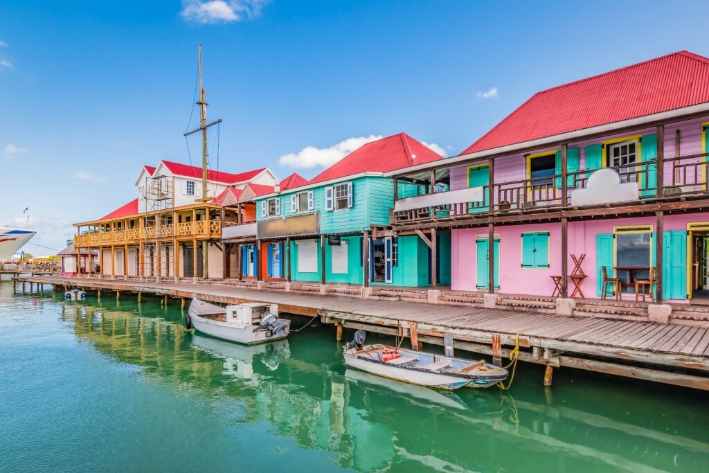 Colorful waterfront of St. John's, Antigua