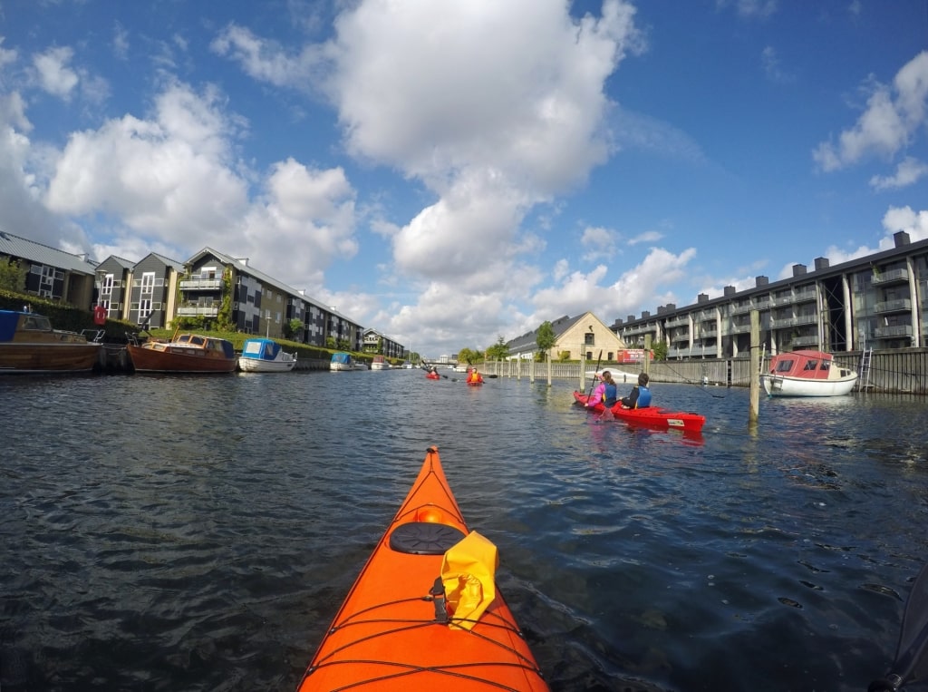 People kayaking in Copenhagen