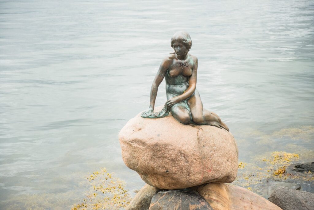 Iconic Little Mermaid Statue in Copenhagen