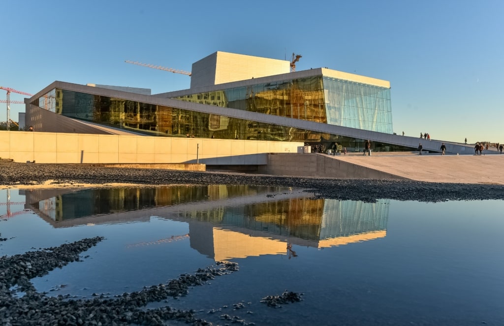 Beautiful architecture of Norwegian Opera & Ballet House