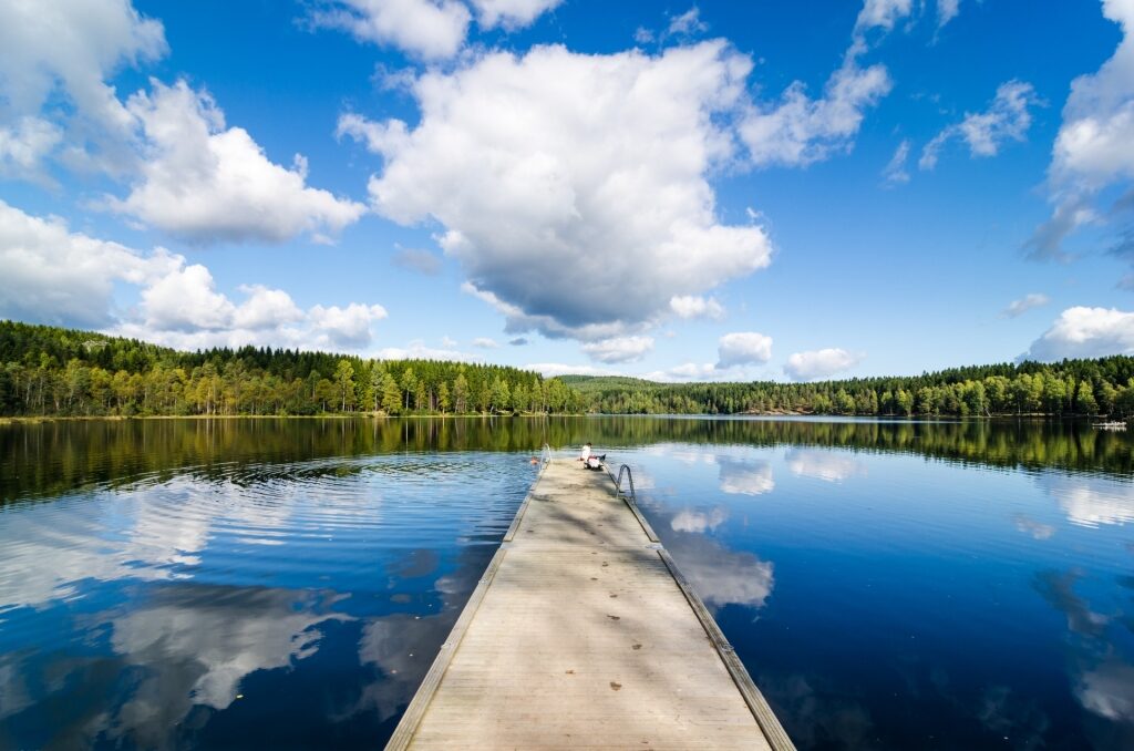 Pretty landscape of Sognsvann Lake