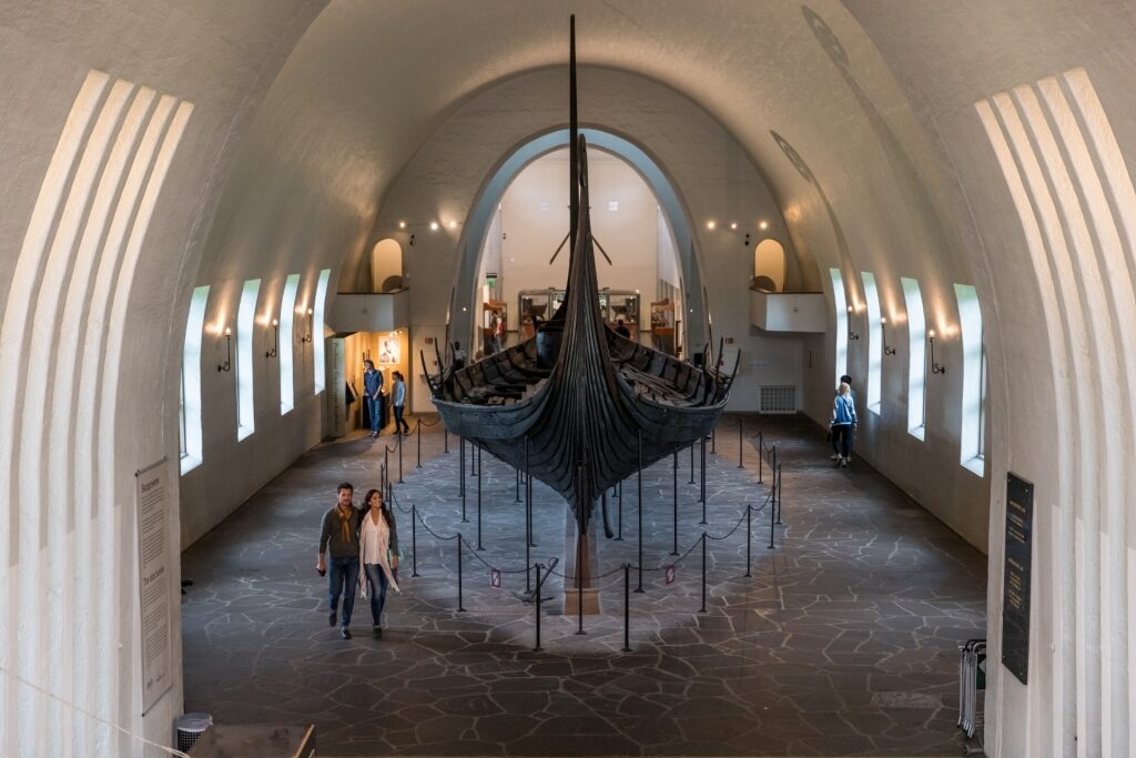 View inside Viking Ship Museum