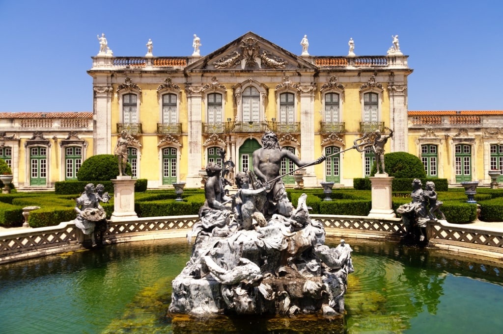 Opulent exterior of Queluz National Palace