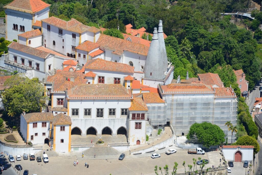 Aerial view of the Sintra National Palace