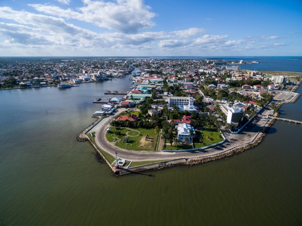 Aerial view of Belize