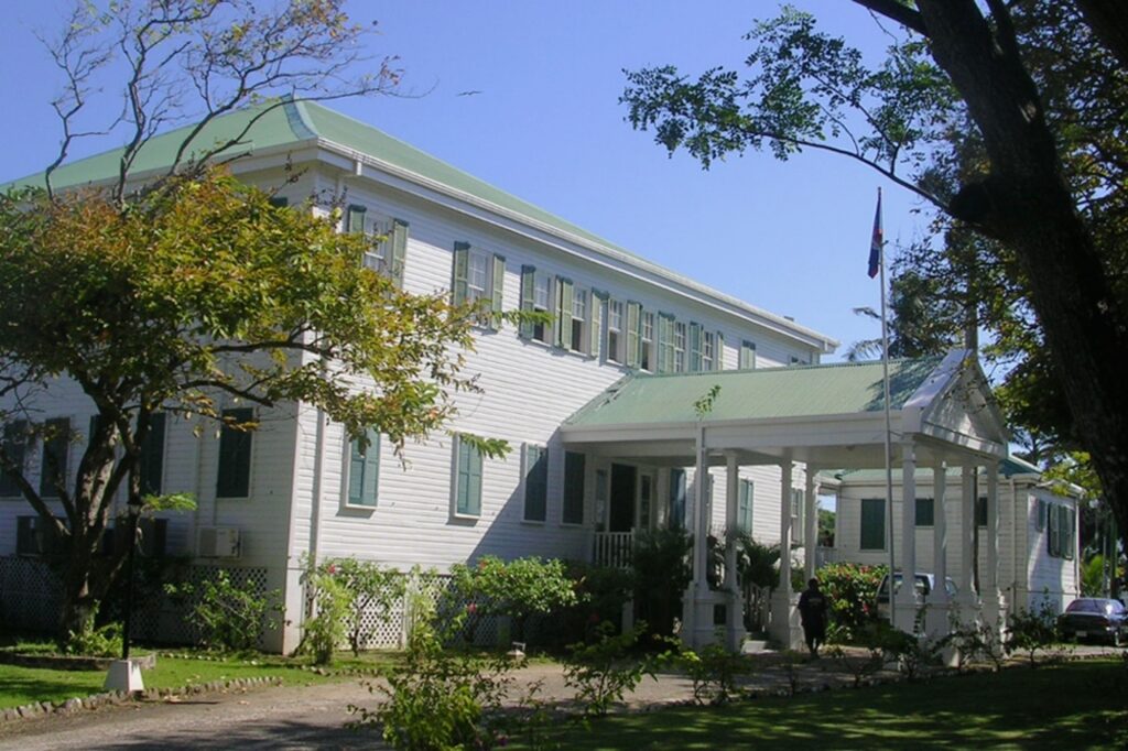 White facade of the Government House