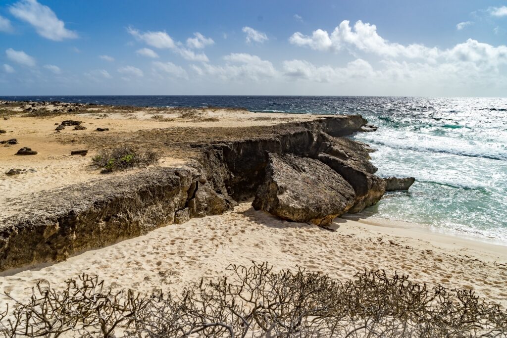 Rocky shoreline of Playa Chikitu, Bonaire