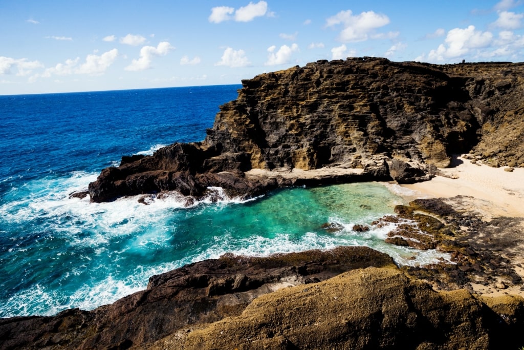 Rock formations of Halona Beach Cove