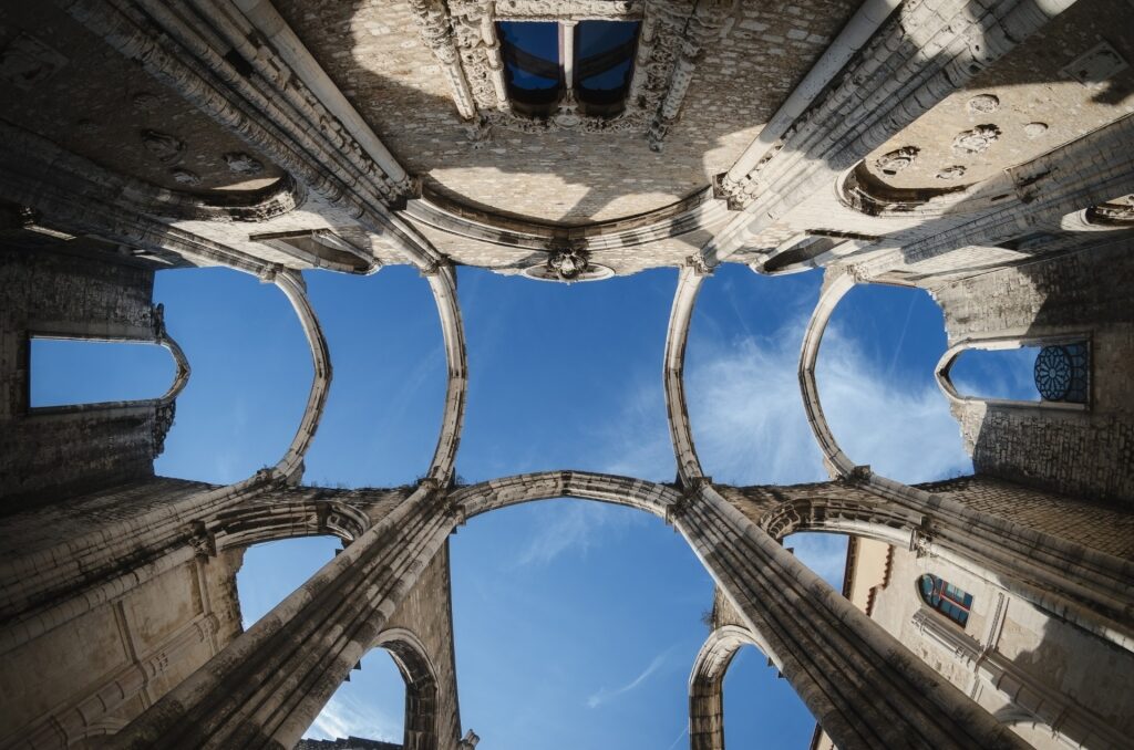 View of the sky from Convento do Carmo