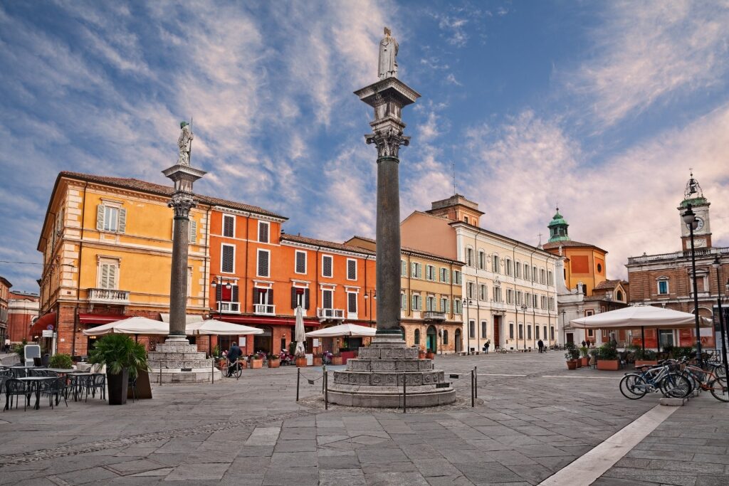 Street view of Ravenna, Italy