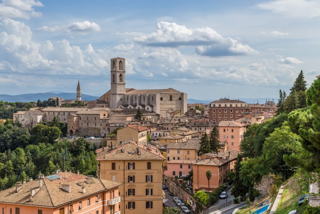 Beautiful skyline of Perugia