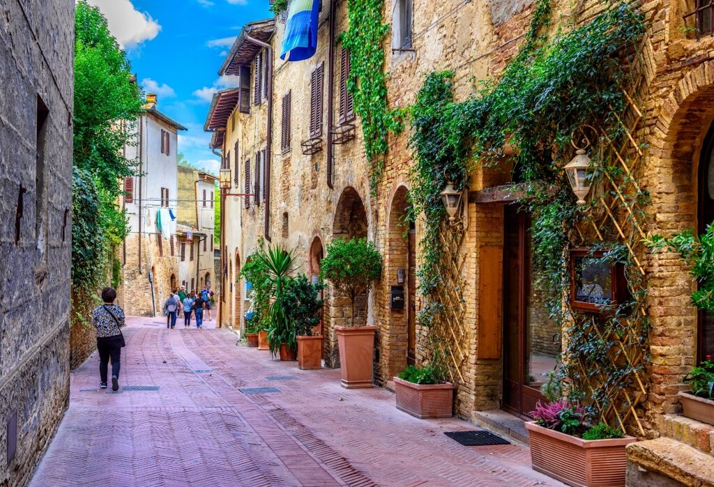 Street view of San Gimignano