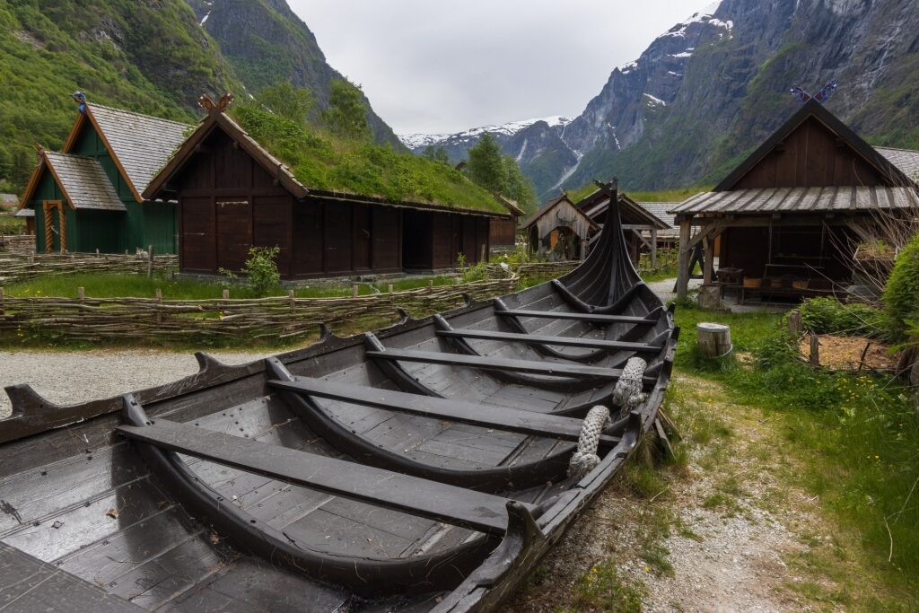 Old houses in the Viking Valley