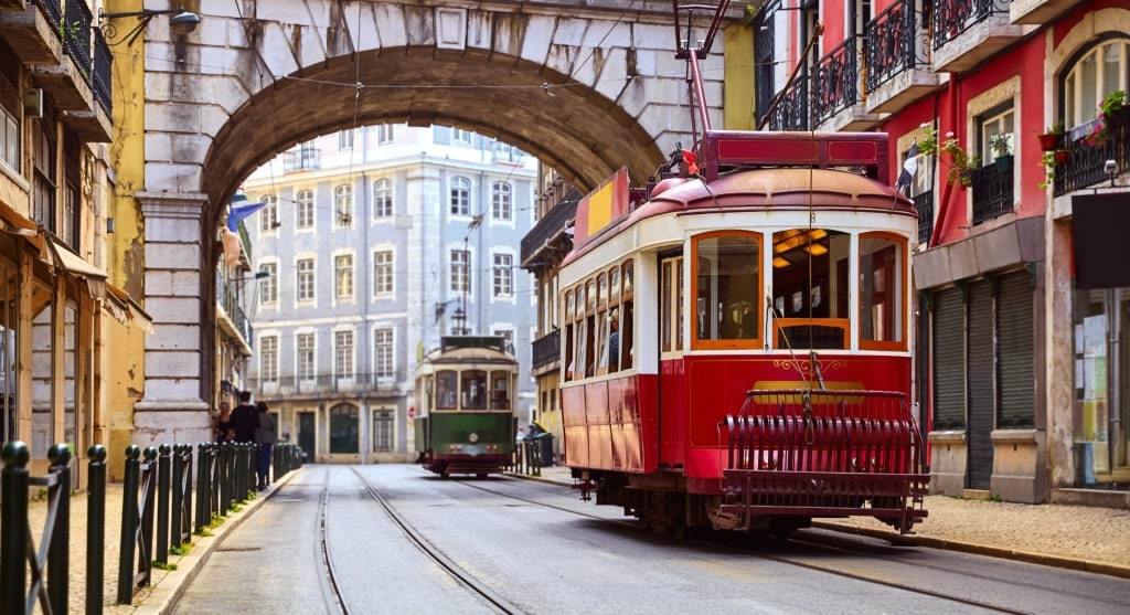 Street view of Alfama Lisbon