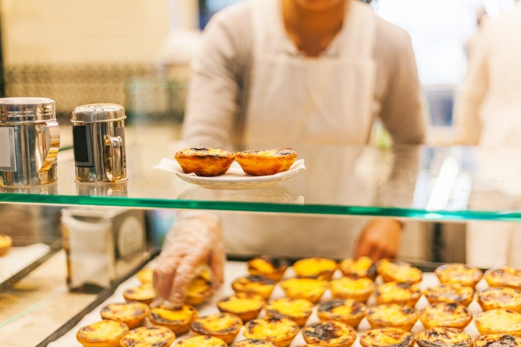 Shop in Lisbon selling pastel de nata