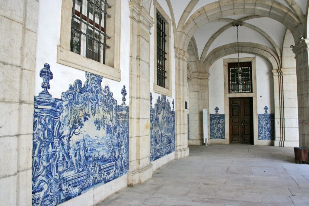 Azulejo tiles inside the Mosteiro de São Vicente de Fora
