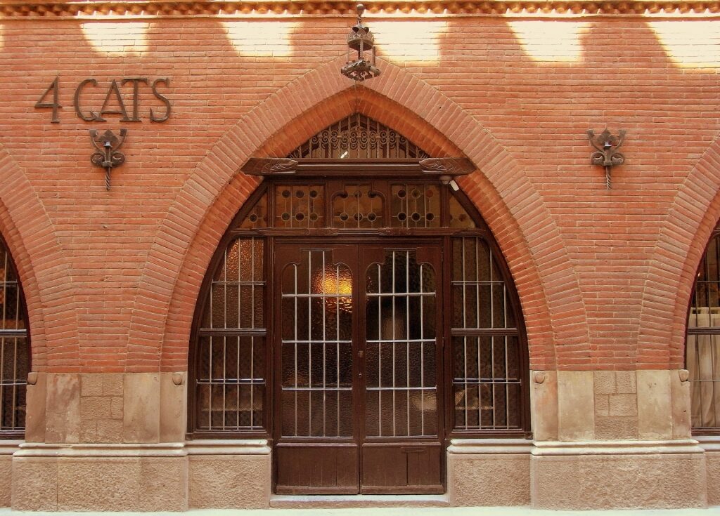Exterior of popular restaurant Els Quatre Gats