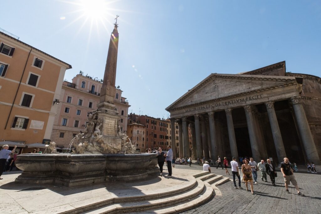 View of the Pantheon in Rome, Italy