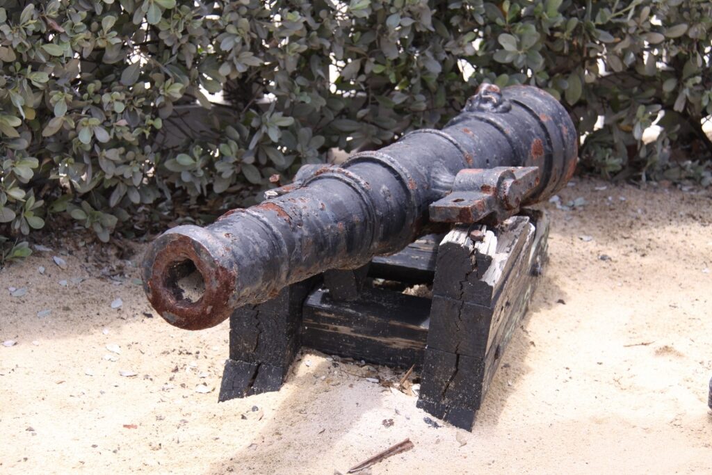 Old cannon in Fort George Ruins
