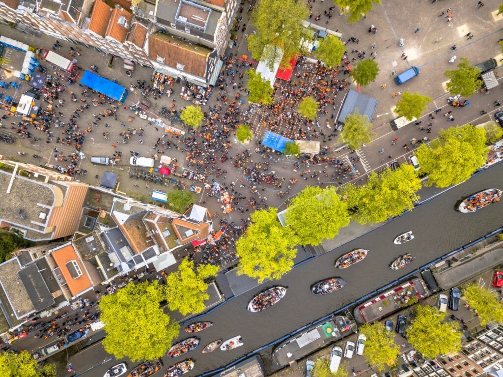 Aerial view of Westerstraat Market