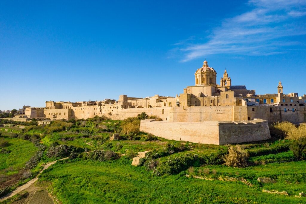 Beautiful landscape of Mdina Malta