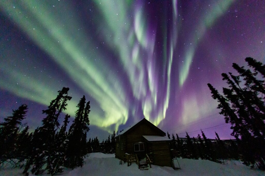 View of the Northern Lights in Fairbanks