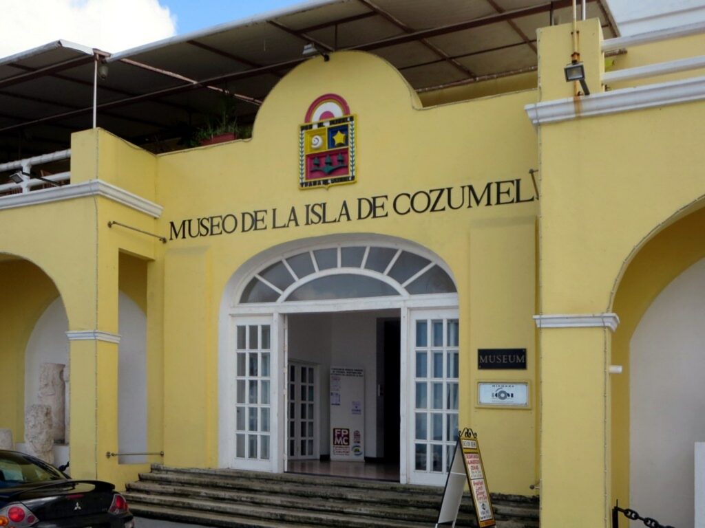 Yellow facade of Cozumel Museum