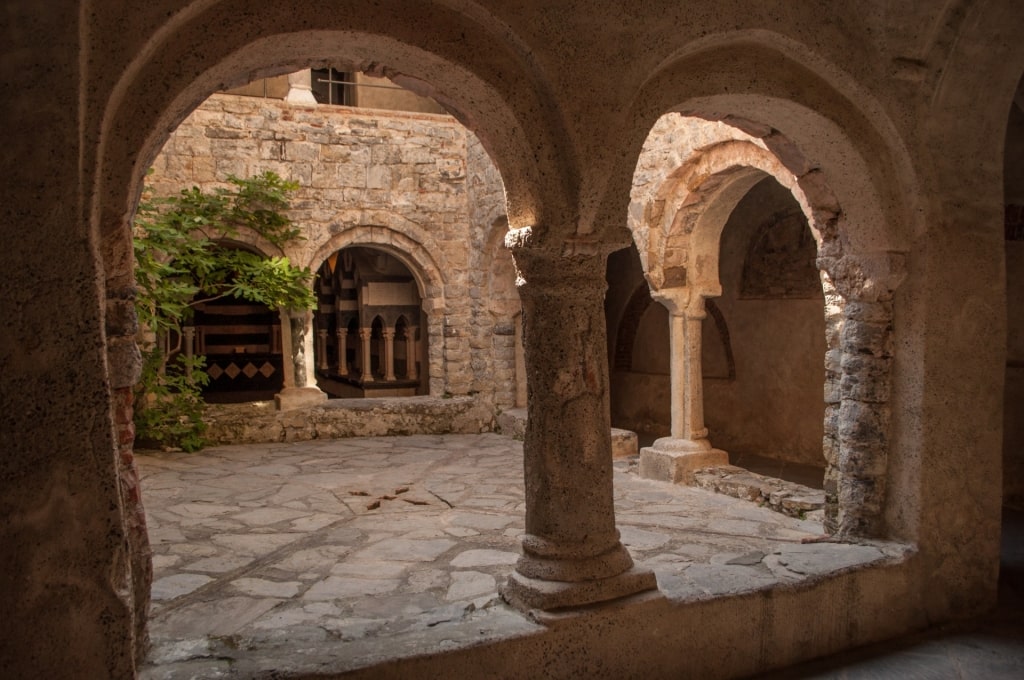 Cloisters inside the Abbey of San Fruttuoso