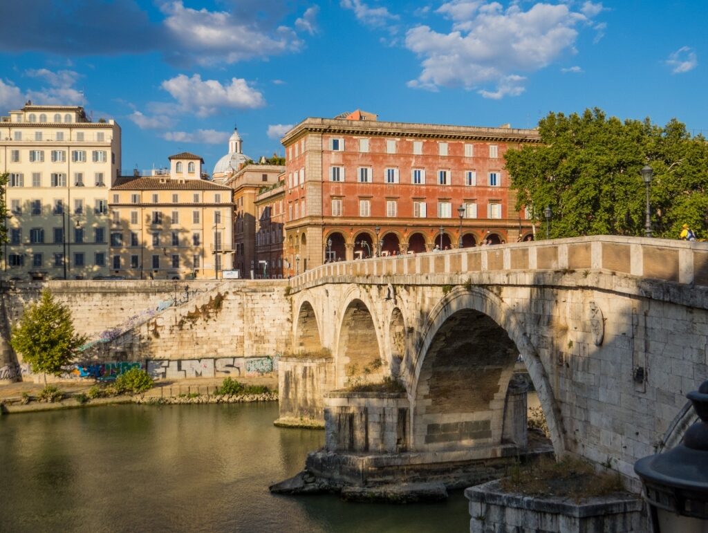Ponte Sisto bridge in Trastevere Rome
