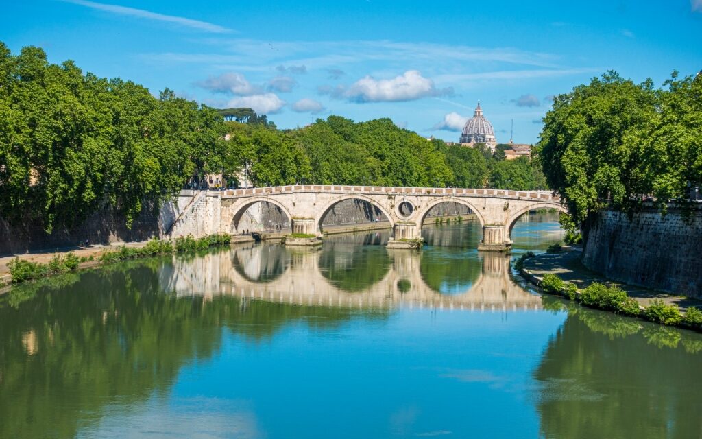 Beautiful Ponte Sisto bridge in Rome