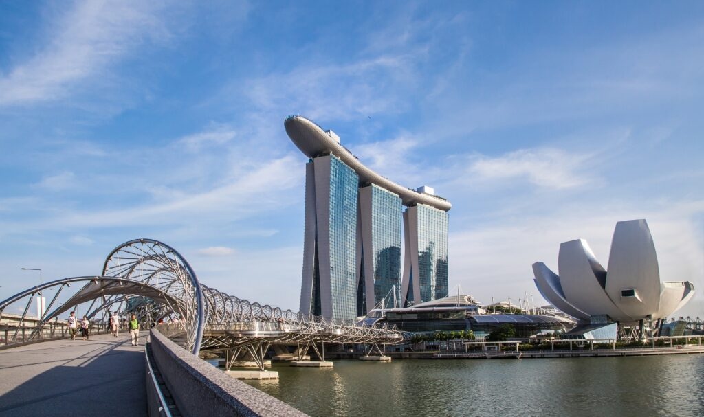 Beautiful waterfront of Marina Bay Sands, Singapore