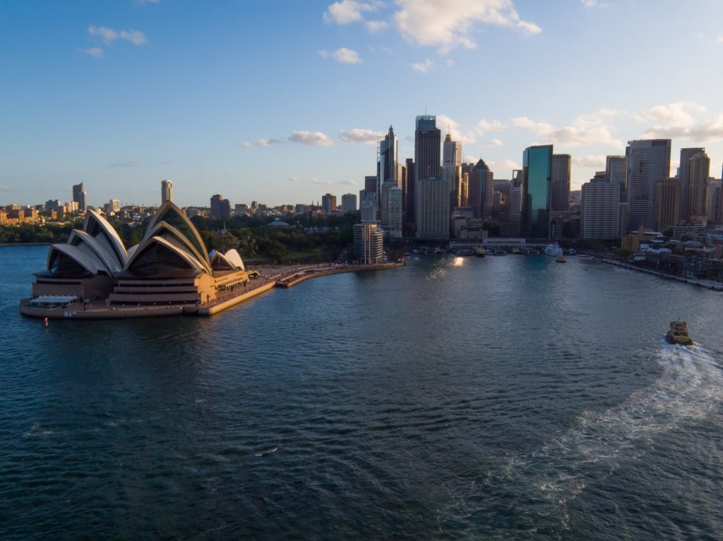 View of Sydney Opera House from the water