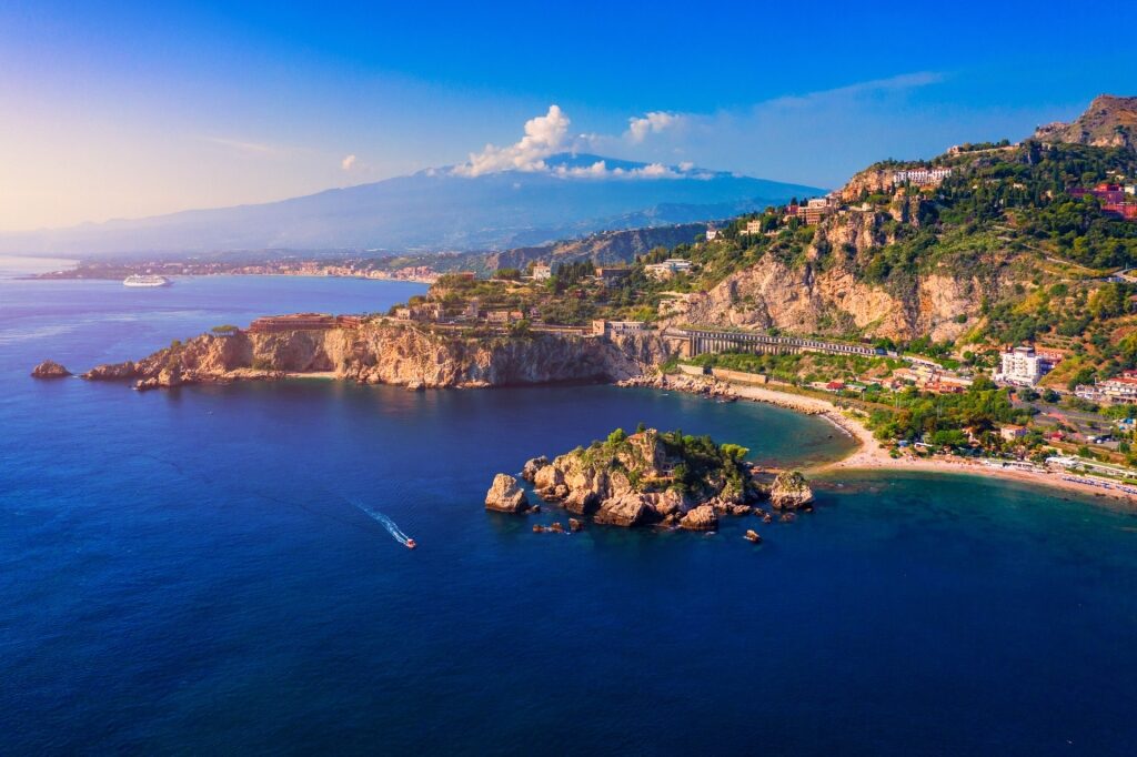 Beautiful landscape of Taormina in Sicily, Italy