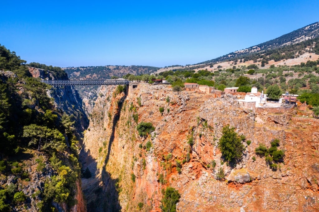 Popular Aradaina bridge in Crete