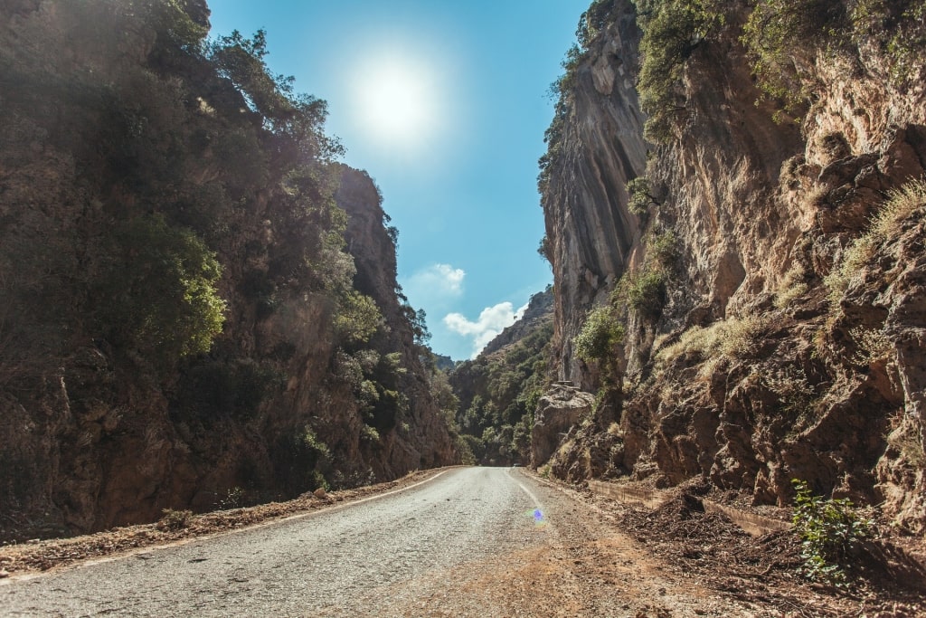 View while exploring the Gorge of Therissos