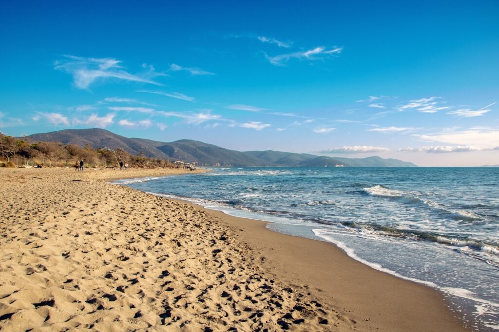 Golden sands of Marina di Alberese, Maremma National Park