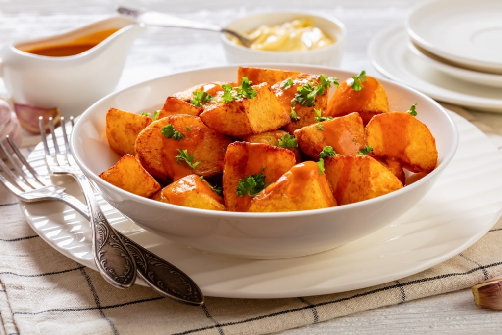 Bowlful of patatas bravas