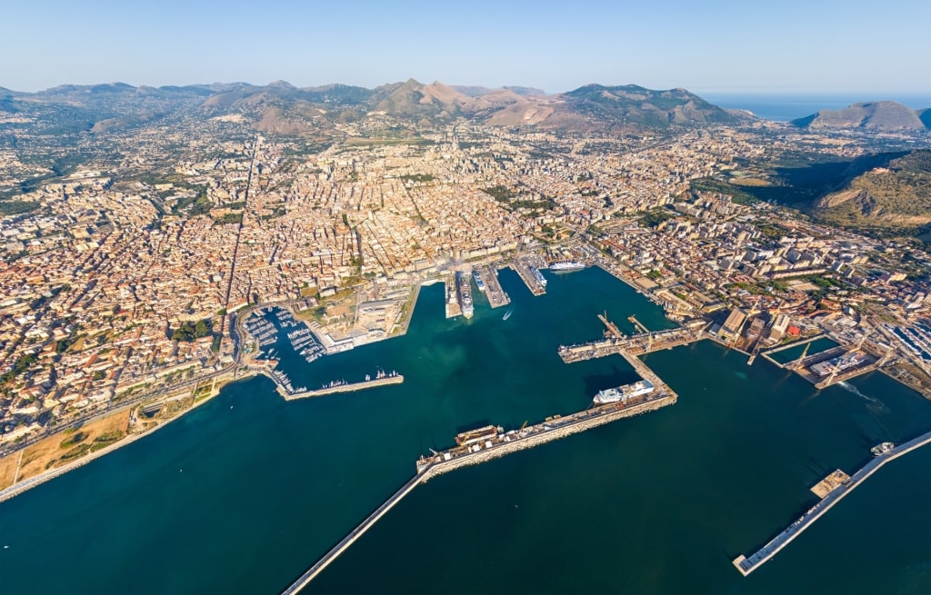 Scenic waterfront of Palermo, Sicily