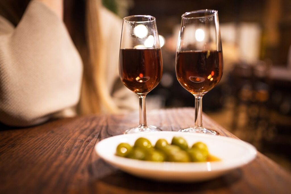 Vermouth wine at a restaurant in Spain