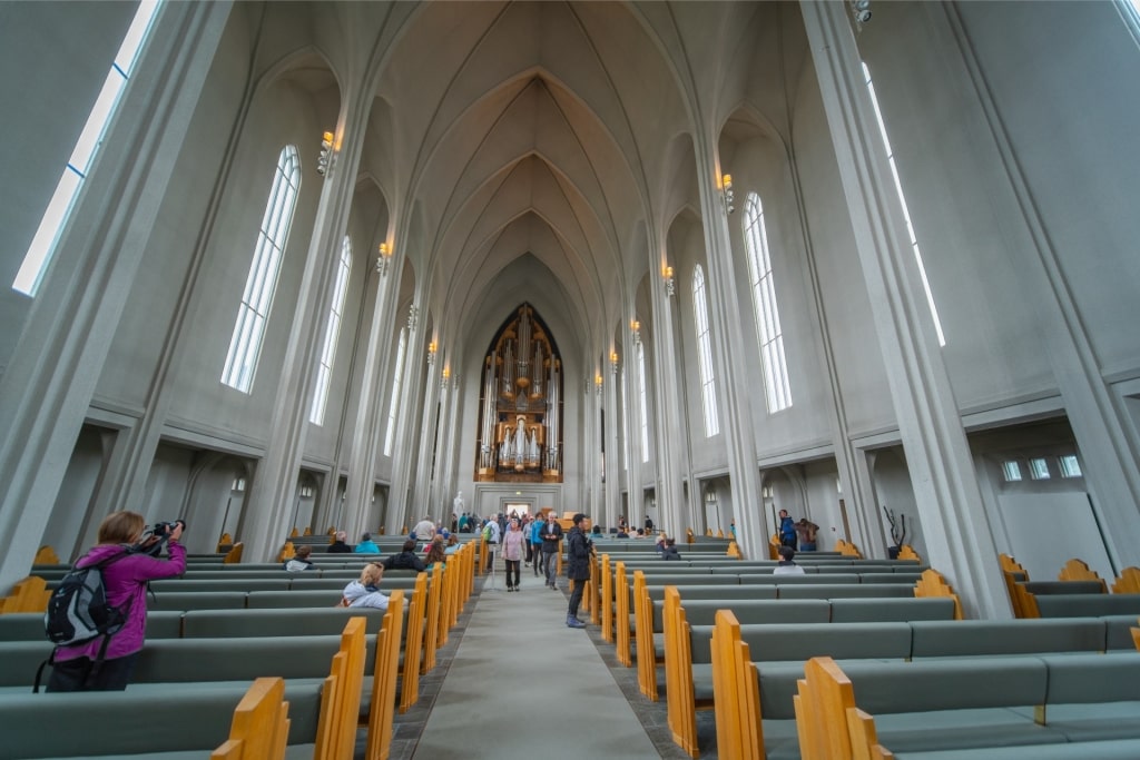 View inside Hallgrímskirkja