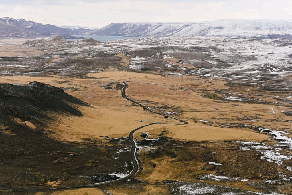 Aerial view of the Reykjanes Peninsula